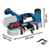 0601.2A0.400-000-3.webp Sierra de Banda 18V 63.5 mm (Sin baterías / Sin Cargador) C.C. Bosch GCB 18V-63 0601.2A0.400-000