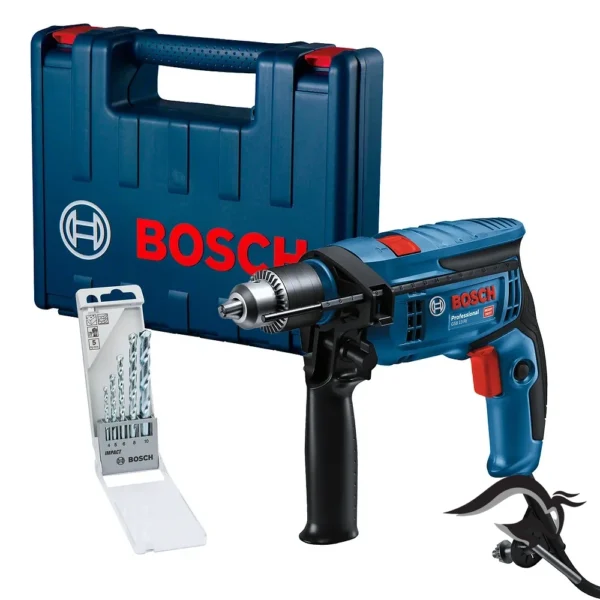 0601.2B8.0E2-000-1.webp Taladro Percutor 1/2" 750W 57000 gpm + 5 Brocas Bosch GSB 13 RE 0601.2B8.0E2-000