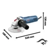 Amoladora Angular 4 1/2" 710W GWS 700 + 5 Discos Bosch 0601.3A3.0E1-000