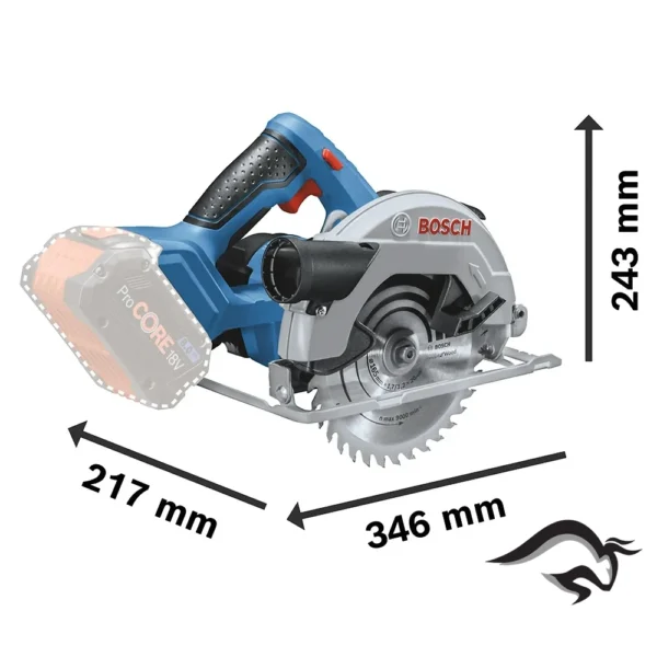 0601.6A2.2E0-000-3.webp Sierra Circular 18V 6 1/2" (Sin baterias/Ni cargador) Bosch GKS 18V- 57 Professional 0601.6A2.2E0-000