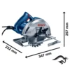Sierra Circular 7 1/4" (184mm) 1500W Corte en 90° 64mm + Bolso Bosch GKS 150 0601.6B3.0E2-000