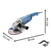 Amoladora Angular 9" 2200W 6500 rpm Bosch GWS 2200-230 0601.8F2.0E0-000