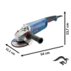 Amoladora Angular 7" 2500W 8500 rpm c/Tri-Control Bosch GWS 25-180 0601.8F3.0E0-000