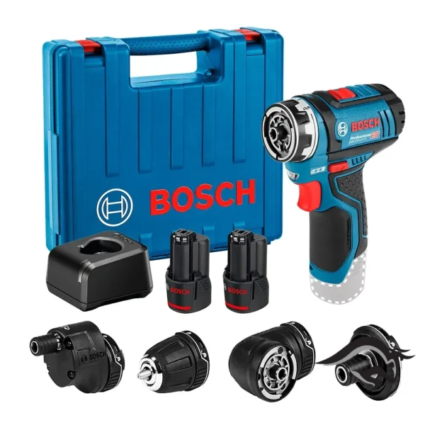 Atornillador 3/8" 12V 30Nm 2 Bat y Carg Flexiclick 4 en 1 Bosch GSR 12V-15 FC 0601.9F6.0E0-000