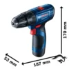 Taladro Percutor 0,1" 12V Inc 2 Bat + 1 Carg + Kit de 23 accs Bosch GSB 120-LI 0601.9G8.1E2-000