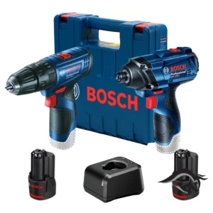 0601.9G8.1E3-000-1.webp Taladro Percutor 3/8" + Atornillador de Impacto 1/4" Hex 12V + 2 Bat y Carg Bosch 0601.9G8.1E3-000