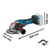 Amoladora Angular 5" 18V Brushless Baretool Bosch GWS 18V-15 C 0601.9H6.0E0-000