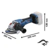 Amoladora Angular 5" 18V ProCore Brushless Baretool Bosch GWS 18V-15 P 0601.9H6.AE0-000