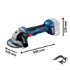 Amoladora Angular 5" 18V Brushless Baretool Bosch GWS 180-LI 0601.9H9.0E0-000