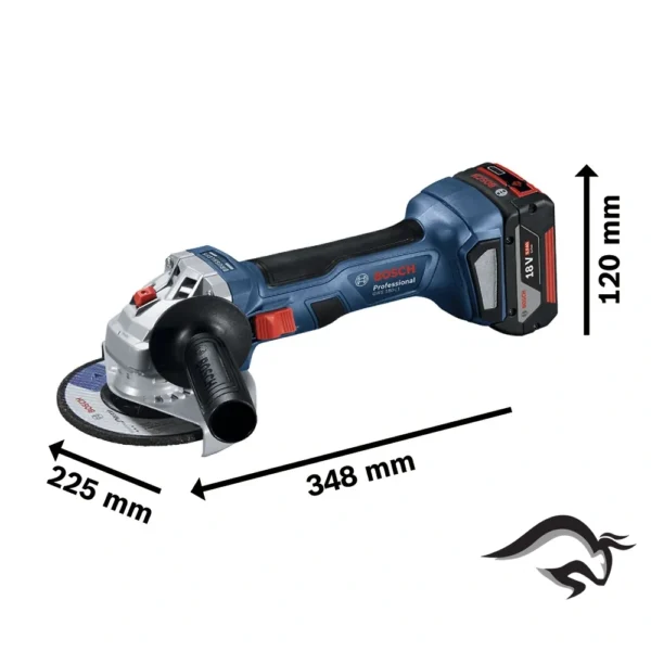 Amoladora Angular 5" 18V Brushless Inc 2 Bat y Carg Bosch GWS 180-LI 0601.9H9.0E1-000