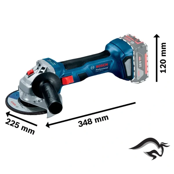 0601.9H9.0E4-000-3.webp Taladro Percutor 1/2" GSB 185-LI + Amoladora Angular 5" GWS 180-LI + 2 Baterías 18V + Cargador Bosch 0601.9H9.0E4-000