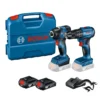 Taladro Percutor 1/2" GSB 185-LI + Atornillador de Impacto 1/4" Hex GDR 18V-200 Bosch 0601.9J2.1E0-000