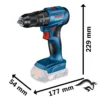 Taladro Percutor 1/2" GSB 185-LI + Atornillador de Impacto 1/4" Hex GDR 18V-200 Bosch 0601.9J2.1E0-000