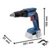 Atornillador para Drywall 1/4" Hex 18V Brushless 2 Bat y Carg Bosch GTB 185-LI 0601.9K7.0E0-000
