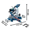 Sierra Ingleteadora Telescópica 10" (254 mm) 1800W Bosch GCM 254 D 0601.B53.0E0-000