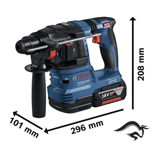 0611.924.0E1-000-3.webp Rotomartillo SDS Plus 18V Brushless Inc 2 Bat y Carg Bosch GBH 185-LI 0611.924.0E1-000