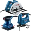 Sierra Circular 7 1/4" 1300W + Caladora 500W + Lijadora 220W Bosch 0615.A00.264-000