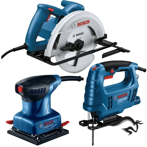 Sierra Circular 7 1/4" 1300W + Caladora 500W + Lijadora 220W Bosch 0615.A00.264-000