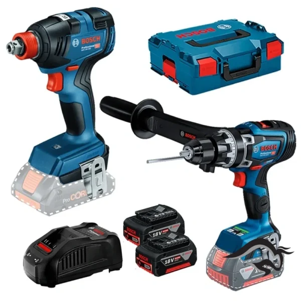 Taladro Percutor 1/2" 2 Bat + Llave de Impacto 18V Brushless Bosch 0615.A00.26D-000