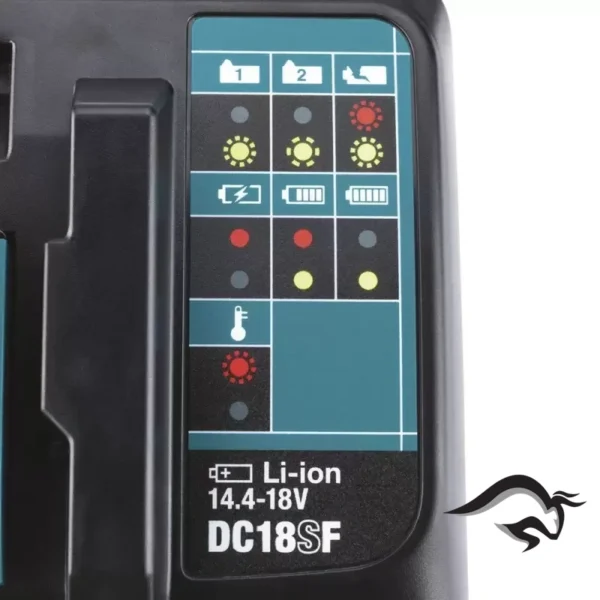 Multicargador 4 Puertos para Baterías de Ion de Litio 14,4V-18V LXT Makita DC18SF 196426-3