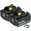 198077-8-2.webp Set de 2 Baterías 18V LXT 6.0 Ah BL1860B + Cargador Doble DC18RD + MakPac Makita 198077-8