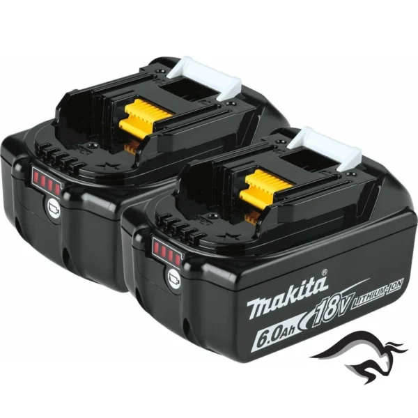 198077-8-2.webp Set de 2 Baterías 18V LXT 6.0 Ah BL1860B + Cargador Doble DC18RD + MakPac Makita 198077-8