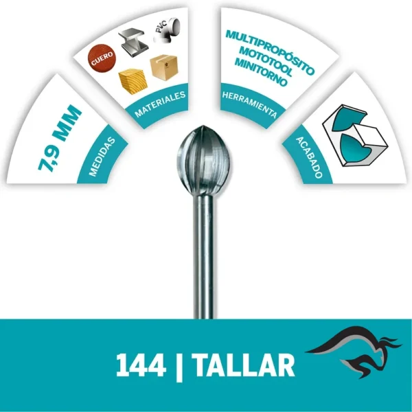 2615.000.144-000-3.webp Fresa de Alta Vel Redonda 5/16" Dremel 144 2615.000.144-000