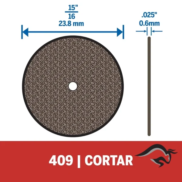 2615.000.409-000-4.webp Disco de Corte de metales 15/16 36 UNID Dremel 409 2615.000.409-000
