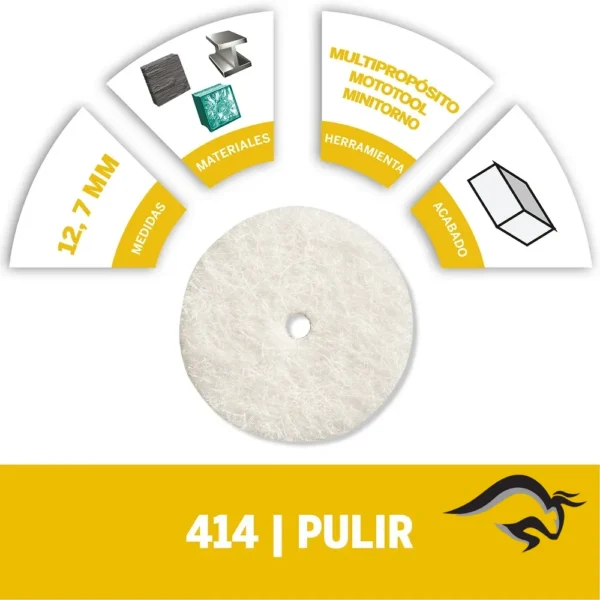 2615.000.414-000-3.webp Disco de pulir 1/26 Unid Dremel 414 2615.000.414-000