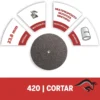 Disco de Corte de metales 15/16 trabajo pesado 20 UNID Dremel 420 2615.000.420-000
