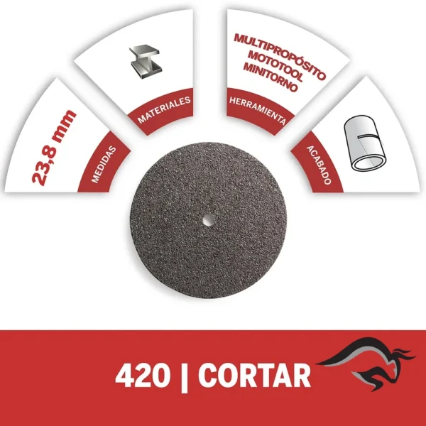 Disco de Corte de metales 15/16 trabajo pesado 20 UNID Dremel 420 2615.000.420-000
