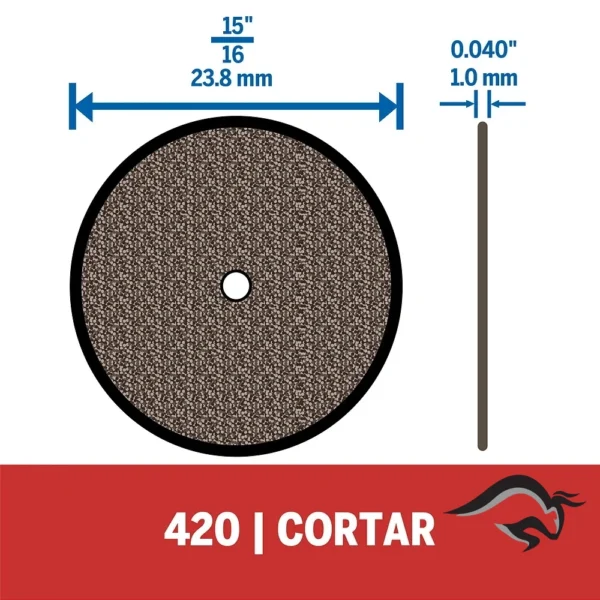 Disco de Corte de metales 15/16 trabajo pesado 20 UNID Dremel 420 2615.000.420-000