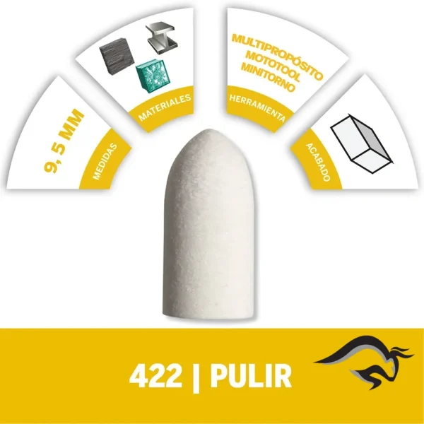 2615.000.422-000-3.webp Mota de Pulir Cónica 3/8" Dremel 422 2615.000.422-000