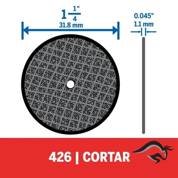 2615.000.426-000-4.webp Disco de Corte reforzado 1-1/4 5 Unid Dremel 426 2615.000.426-000