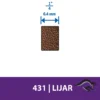 2615.000.431-000-4.webp Banda de lija 1/4 Grano 60 6 Unid Dremel 431 2615.000.431-000