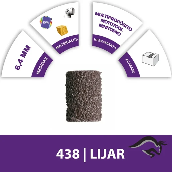 2615.000.438-000-3.webp Banda de lija 1/4 Grano 120 6 Unid Dremel 438 2615.000.438-000