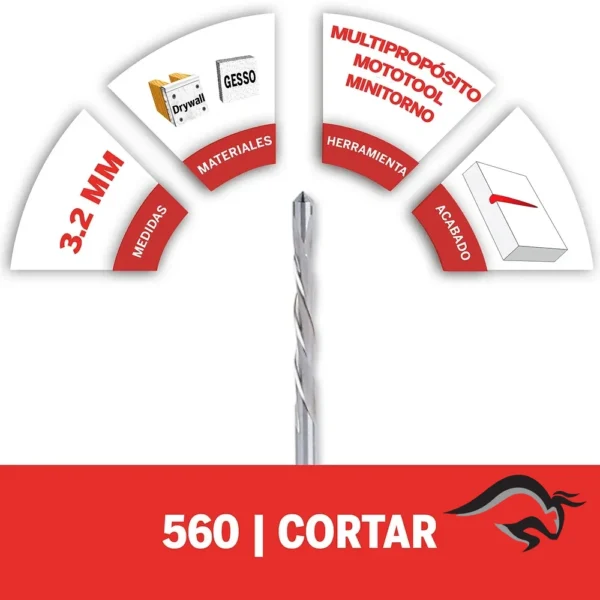 2615.000.560-000-3.webp Broca de Corte para Yeso (Drywall) Dremel 560 2615.000.560-000