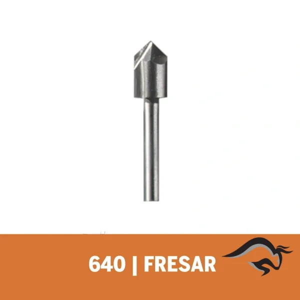 2615.000.640-000-1.webp Fresa de Ranuras en V" 1/4" Dremel 640 2615.000.640-000