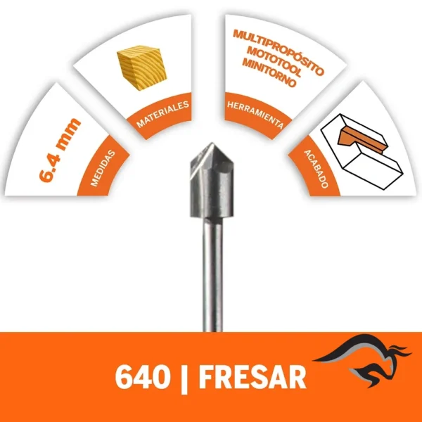 2615.000.640-000-3.webp Fresa de Ranuras en V" 1/4" Dremel 640 2615.000.640-000