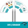 2615.010.5AE-000-3.webp Fresa de Grabado Redonda 1/32" Dremel 105 2615.010.5AE-000