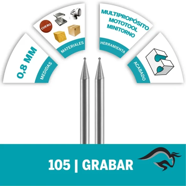 2615.010.5AE-000-3.webp Fresa de Grabado Redonda 1/32" Dremel 105 2615.010.5AE-000