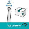 2615.010.5AE-000-4.webp Fresa de Grabado Redonda 1/32" Dremel 105 2615.010.5AE-000