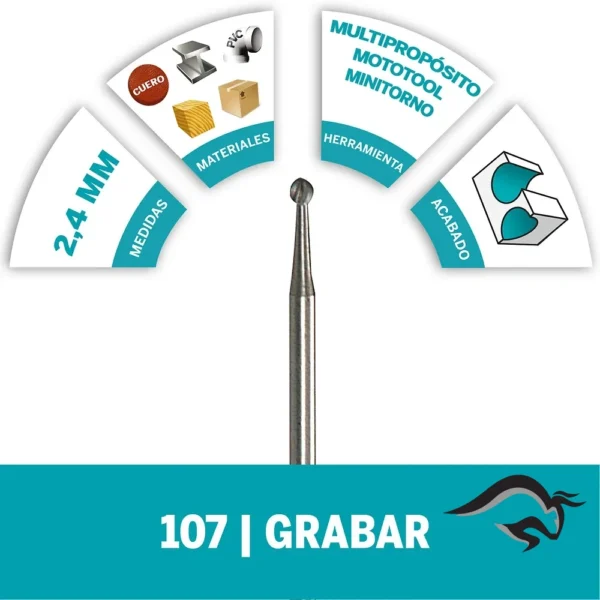 2615.010.7AE-000-3.webp Fresa de Grabado Redonda 3/32" Dremel 107 2615.010.7AE-000