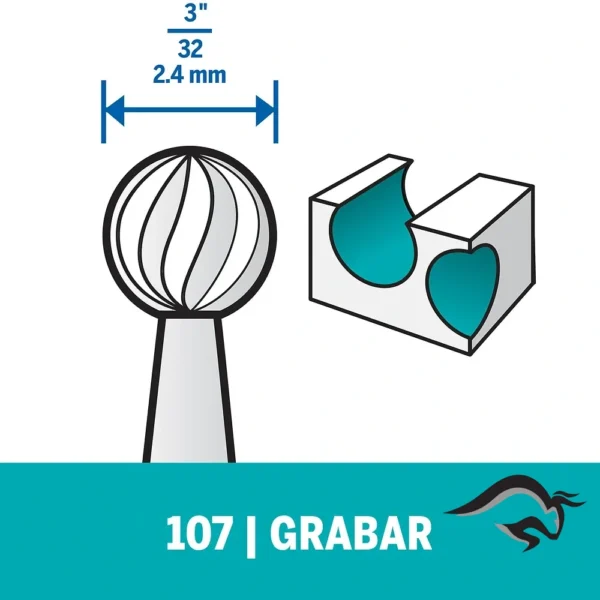 2615.010.7AE-000-4.webp Fresa de Grabado Redonda 3/32" Dremel 107 2615.010.7AE-000