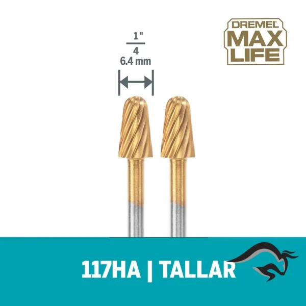 2615.011.7HA-000-3.webp Fresa de Alta Vel 1/4" Max Life 117HP Dremel 2615.011.7HA-000