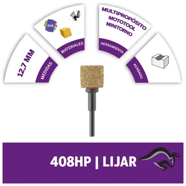 2615.040.8HA-000-3.webp Tambor de Lija de carburo G60 Max Life 408HP Dremel 2615.040.8HA-000