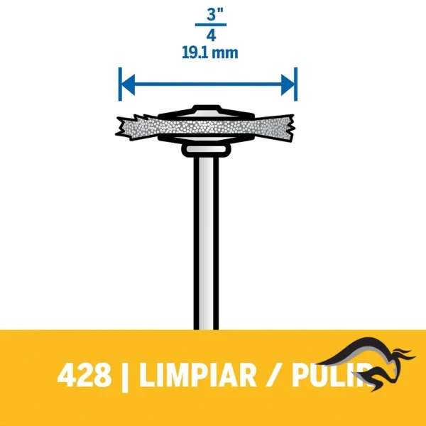 2615.042.8AB-000-4.webp Cepillo de acero al carbon 3/4 Dremel 428 2615.042.8AB-000