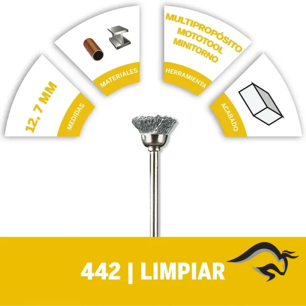 2615.044.2AC-000-3.webp Cepillo de Acero al Carbón 1/2" Dremel 442 2615.044.2AC-000