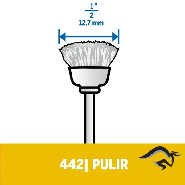 2615.044.2AC-000-4.webp Cepillo de Acero al Carbón 1/2" Dremel 442 2615.044.2AC-000