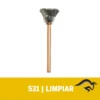2615.053.1AA-000-1.webp Cepillo de Acero Inoxidable 1/2" x 2 Unidades Dremel 531-02 2615.053.1AA-000